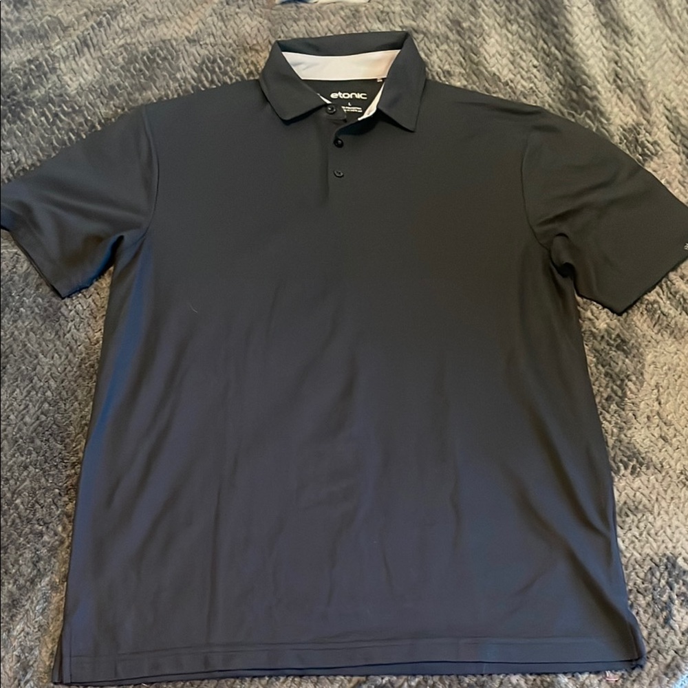 Etonic Black Polo Shirt Design Short Sleeves